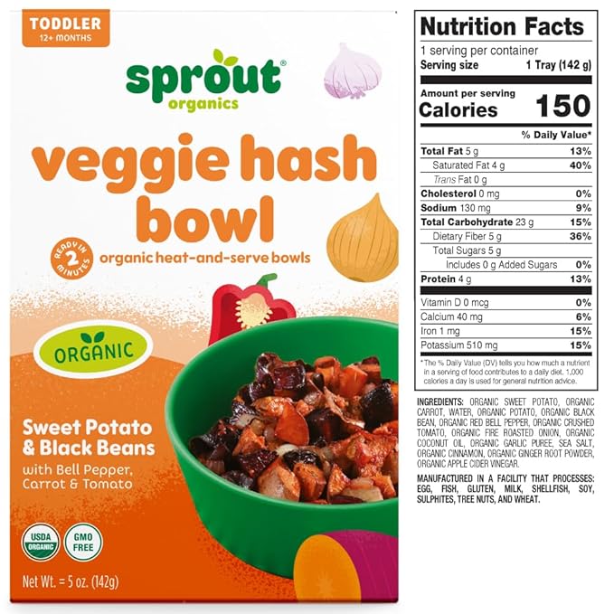Sprout Organics, Toddler Meal, Veggie Hash (8 Count)
