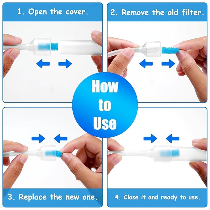 100-Pack of Premium Nasal Aspirator Hygiene Filters, Replacement for Nosefrida Nasal Aspirator Filters, BPA, Phthalate & Latex-Free