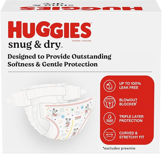 Huggies Snug & Dry Baby Diapers, Size 3 (16-28 lbs), 31 Ct