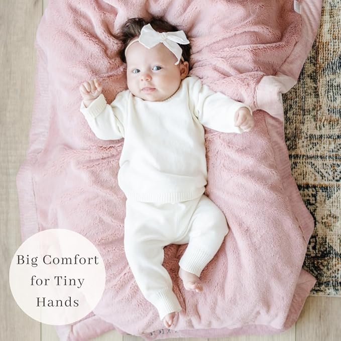 SARANONI Luxury Receiving Blankets for Babies | Ultra-Soft Lush and Boutique Quality Baby Blanket | Ballet Slipper Pink - 40" x 30"