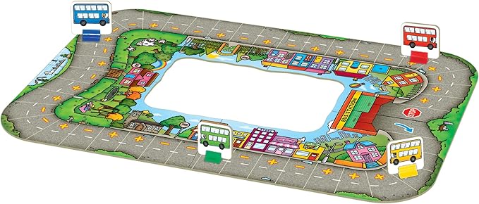 Orchard Toys Moose Games Bus Stop Game. A Fun Introduction to Addition and Subtraction. Pick up and Drop Off Passengers on Your Bus. for Ages 4-8 and for 2-4 Players