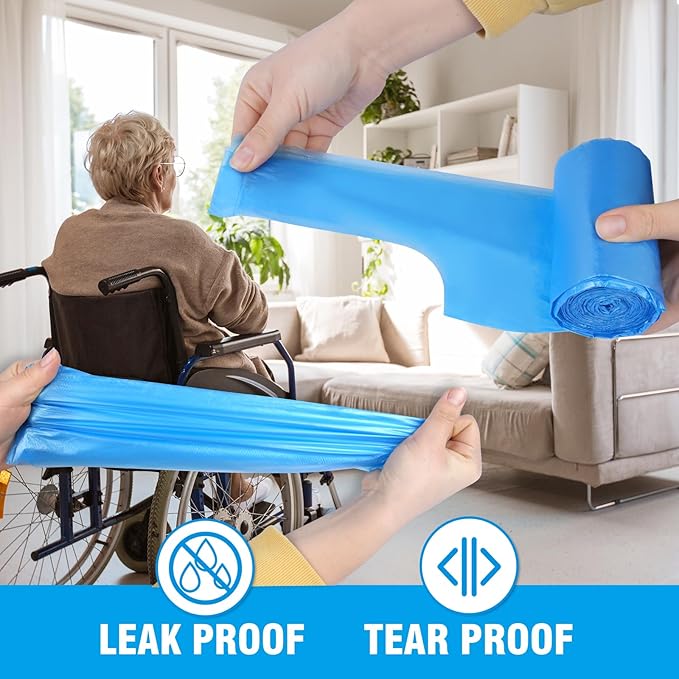 Large Adult Diaper Disposal Bags (18’’x23’’), 288 pcs Value Pack, Scented, Elderly Waste Diaper Disposable Bags, Baby Dirty Diapers Poop Trash Bags, Sanitary Product Disposal,Colorful