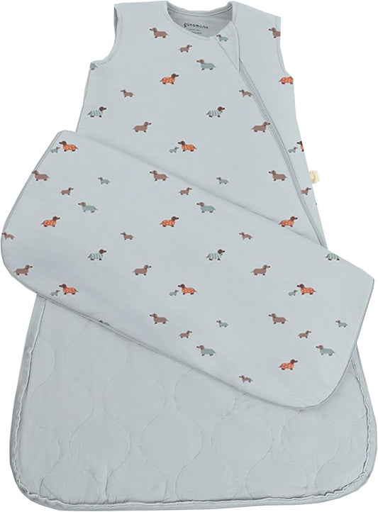 GUNAMUNA günamüna Unisex Baby, Toddler Wearable Blanket, Sleeping Bag Bamboo Rayon, Sleep Sack with Diaper Zipper, 1.0 TOG