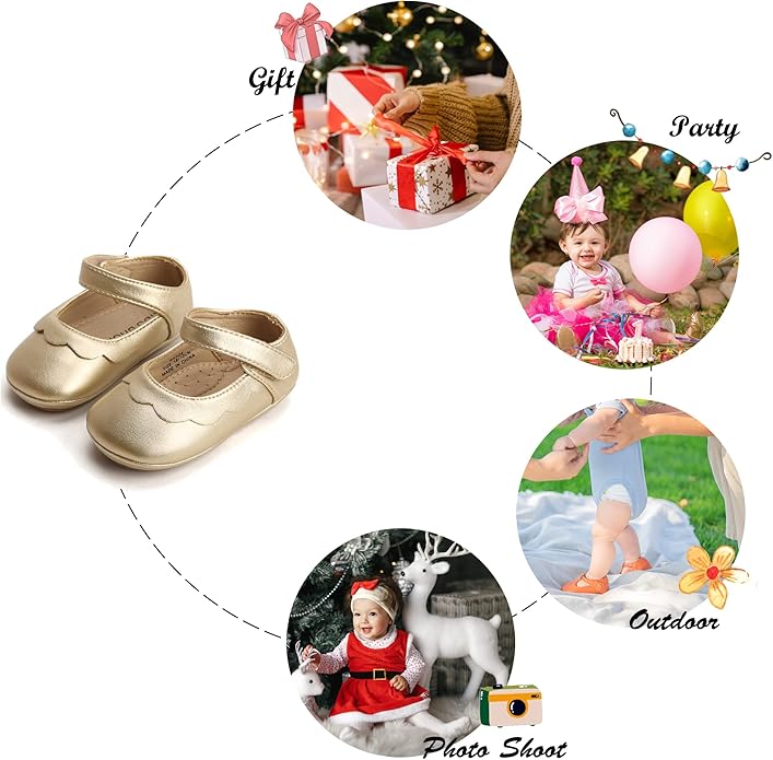Soft Sole Baby Shoes - Infant Baby Walking Shoes Moccasins Rubber Sole Crib Shoes