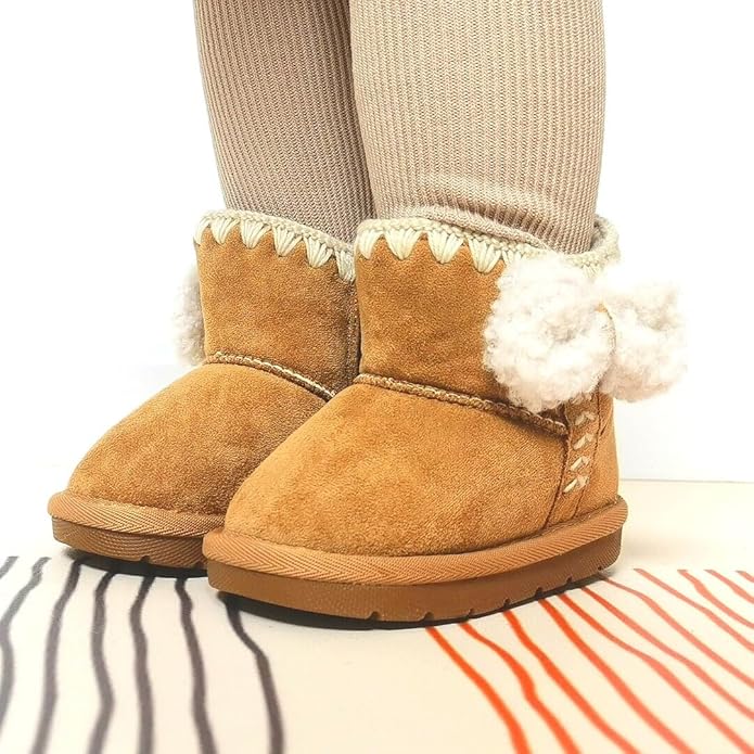 Baby Boots Winter Snow Booties Infant Boys Girls Outdoor Warm Shoes for Cold Weather 6 9 12 15 18 24 Months