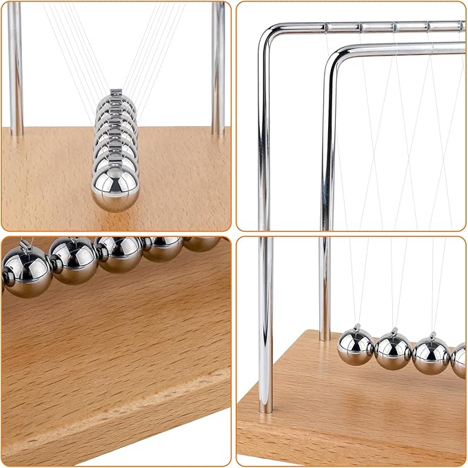 Newton's Cradle Balance Balls Fascinating Physics Gadget for Home and Office 7 Beads