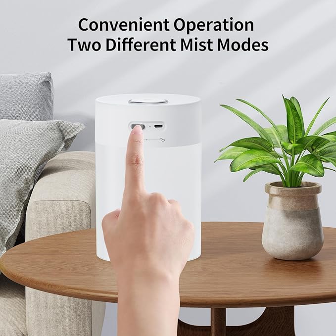 SmartDevil Small Humidifier, Portable USB Personal Desk Humidifier for Bedroom, Plants, Office, Travel, Nightstand with Night Light, Auto Shut-Off, Super Quiet