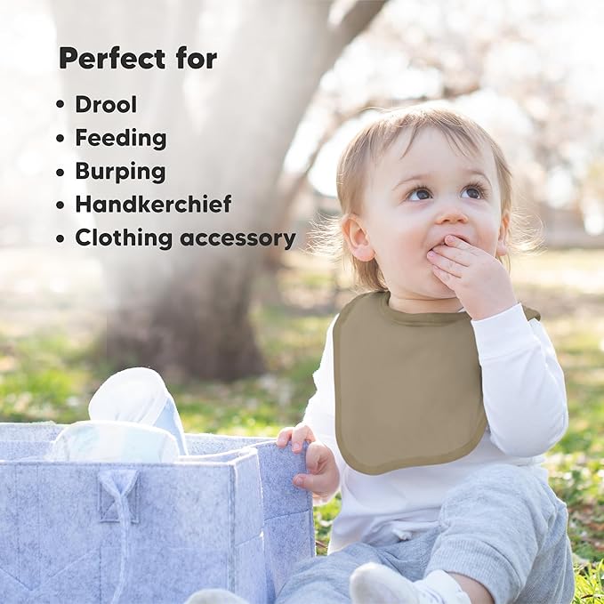 8-Pack Organic Baby Bibs for Boys, Girls - Soft Cotton Drooling and Teething Bibs for Baby Girl & Boy, Extra Absorbent, Easy to Clean & Put On for Toddler, Newborn, Infant 0-24 Months (Boho)