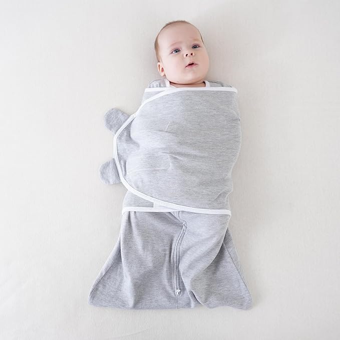 Baby Swaddle for Newborn Sleep Sack 0-3 Months, 2-Pack Transition Swaddle Arms Up/In/Out with 2-Way Zipper 100% Cotton 0.8 Tog Baby Transitional Sack for Boy Girl (Small 5-14lbs)