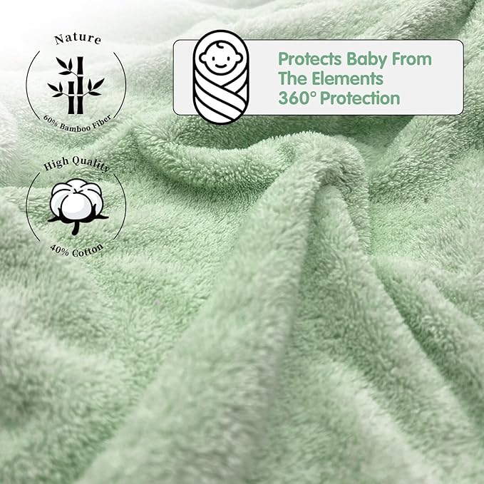 Hooded Baby Towels, 4 Packs Premium Soft Baby Bath Towels with Hood for Babies, Toddler, Infant - Ultra Absorbent, Baby Stuff Shower as Best Gifts for Boys and Girls (4Pack)