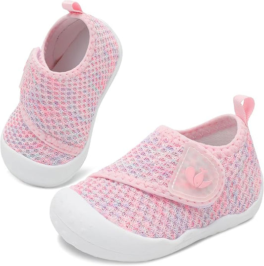FEETCITY Baby First Walking Shoes Wide Baby Shoes Infant Sneakers Newborn Crib Shoe Barefoot Lightweight Slip On Shoe