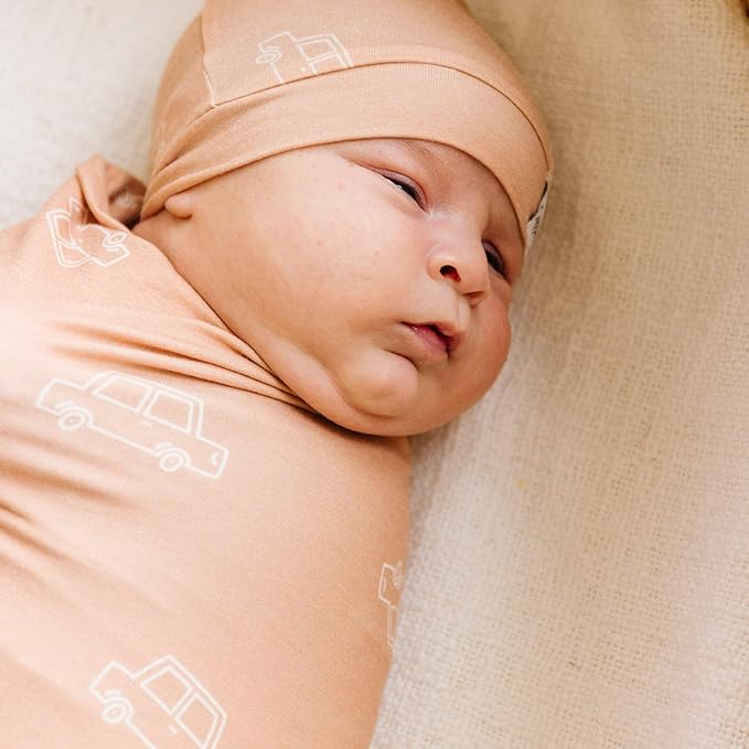 Copper Pearl Large Premium Knit Baby Swaddle Receiving Blanket Cooper
