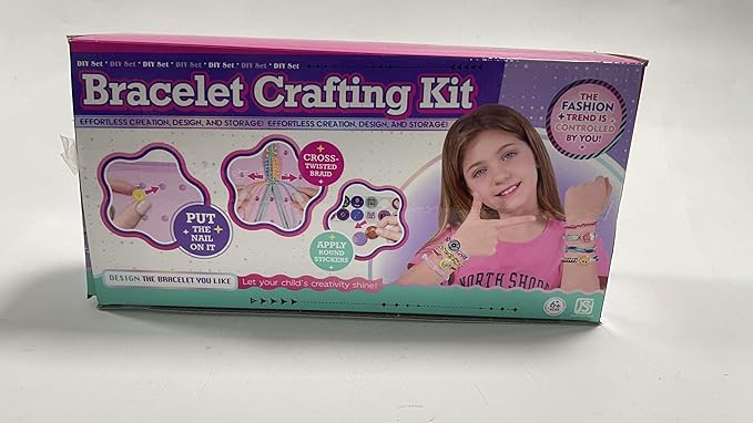 Friendship Bracelet Making Kit with Storage Box,DIY String Bracelet Arts and Craft for Girls Aged 8-12,Kids' Travel Activity Toy Set,Easter Birthday Gifts for Ages 6 7 8 9 10 11 12 Year Old Blue