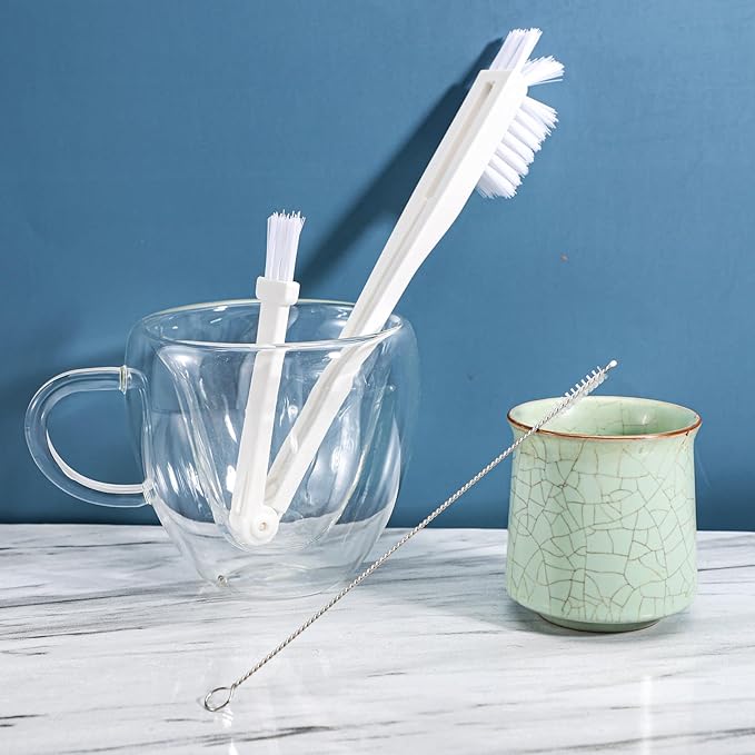 3 Pcs Bottle Brush Cleaning Set,Straw Cleaner Brush Water Bottle Brush for Bottles, Tumblers, Drinking Glasses, Strews