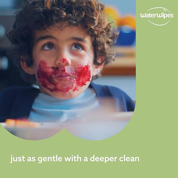 WaterWipes Sensitive+ Baby & Toddler Wipes, 3-In-1 Cleans, Cares, Protects, 99.9% Water, Textured Clean, Unscented & Hypoallergenic, 240 Count (4 Packs)