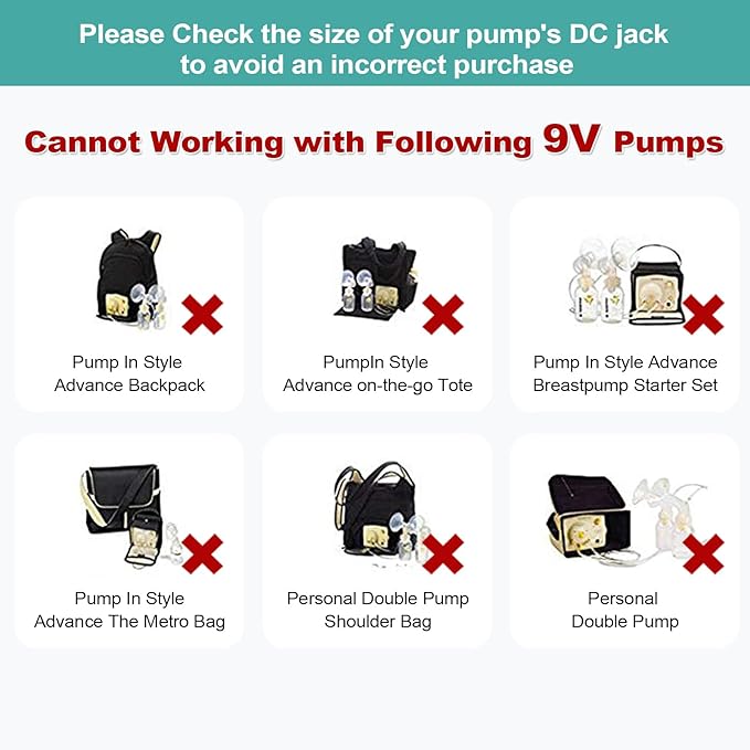 12v Portable Breast Pump Battery and Charger for S1 S2 Medela Pump-in-Style and Lactina Hygeia EnJoye (Easy for Outdoor and Travelling)