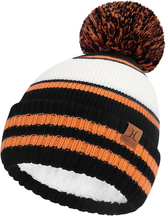 FZ FANTASTIC ZONE Kids Toddler Winter Hat Beanie with Warm Fleece Ski Baby Hats for 2-7 Years Skull Cap Baby Boys Girls Gifts