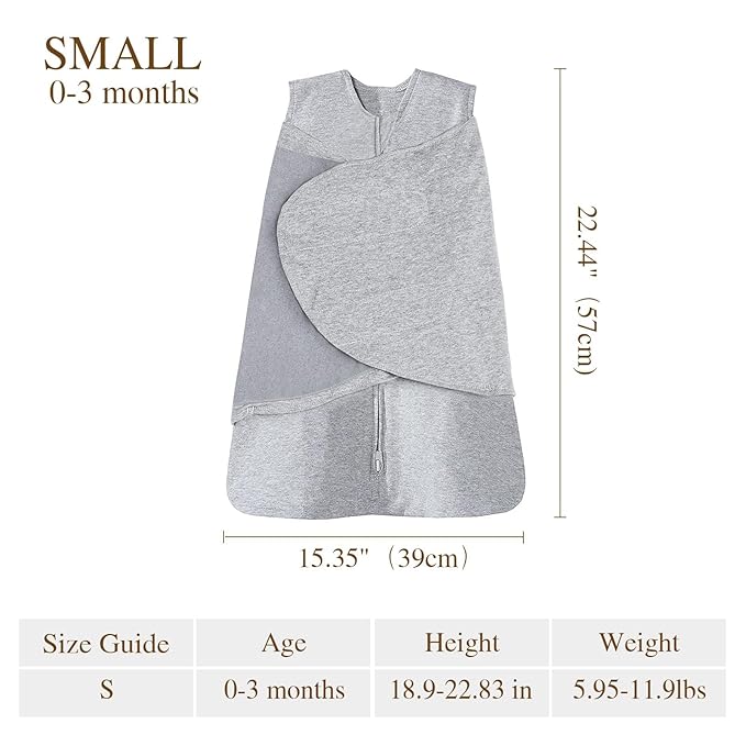 Swaddle-Blanket Baby Girl & Boy Swaddles Newborn Infant Transition 100% Cotton Wrap Blankets, 3-Way Adjustable Wearable Blanket, TOG 1.0 (Little Monster, 0-3 Month)