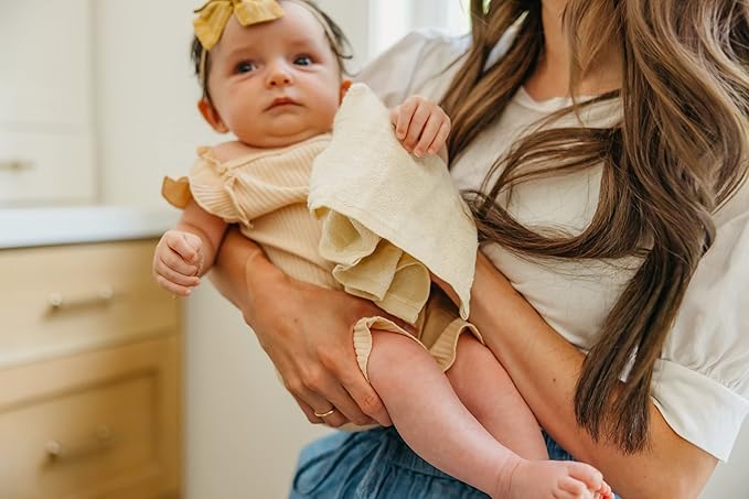 Copper Pearl 6 Ultra Soft Baby Bath Washcloths Premium Large Soft Haven 11" x 11" Towels