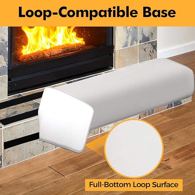 Thick Memory Foam Fireplace Baby Proofing, 90.5x15 in Soft Hearth Cover Baby Proof, Hearth Cushion Fireplace Protectors for Children Proofing, Edge Protector, Grey