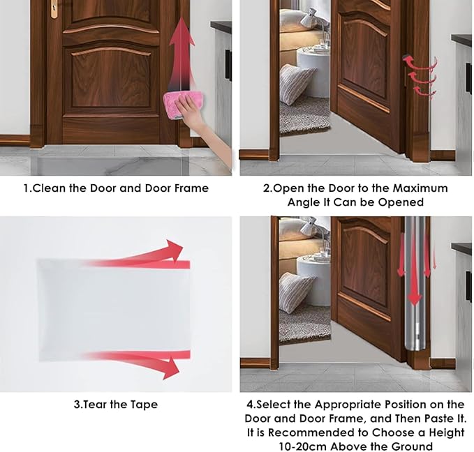 Door Pinch Guard Baby Proofing, Door Hinge Cover, Door Protector for Kids Finger Safety, Door Finger Pinch Guards Heavy Duty, Door jam Shield,JuneSisters 4