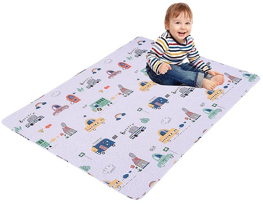 50 x 50 Play Mat for Baby Playpen Tummy Time Mat, Non-Slip Washable Baby Playpen Mat, Baby Crawling Mats for Floor, Portable Travel Large Play Mats for Toddlers and Infants