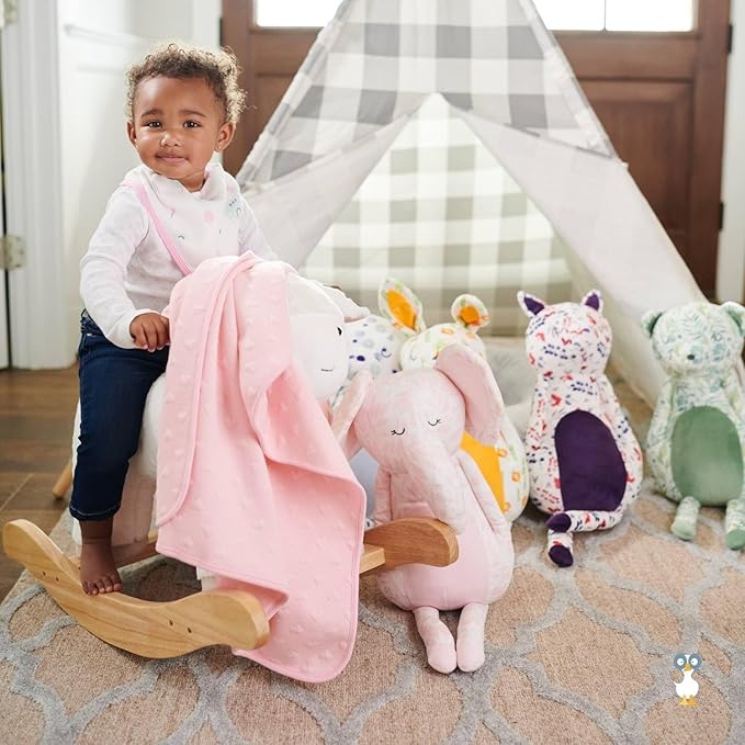 GooseWaddle Luxury Knit Baby Blanket (30”x40”), Premium Comfort from Ultra Soft Fabrics That Get Softer with Use, Perfect for Any Infant Nursery, Machine Washable 100% Polyester (Pink)