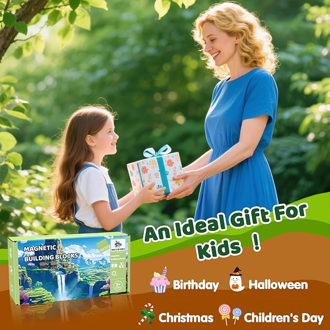 Magnetic Blocks, Magnetic Tiles Building Blocks, Magnet Cubes STEM Sensory Game Toys Christmas Birthday Gifts for Kids Boys Girls Age 3+ (Sword)