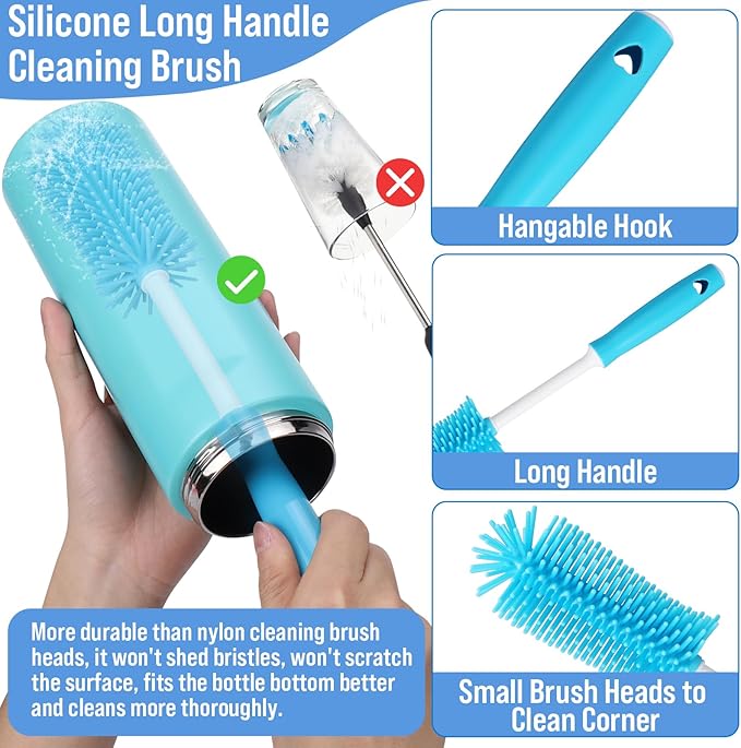 XANGNIER Water Bottle Cleaner Brush Set