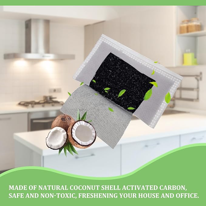 Activated Charcoal Odor Absorber Diaper Pail Deodorizer for itouchless 8 Gallon & Larger, Trash Can Deodorizer Odor Filter Refill for itouchless 13 Gallon Diaper Garbage Can (8 Pack)