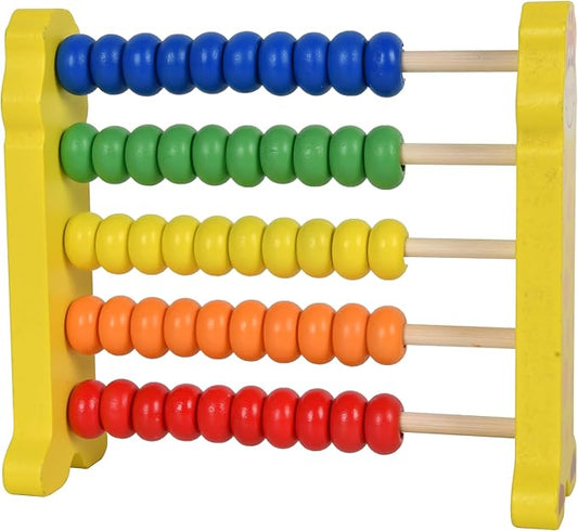WNWLwooden Abacus Frame Learning Tool Growth Toy Beads Educational Counting Toy Abacus Math Thinking Abacus Counting Toy,for Preschool Learning, Learning Mathematics Abacus (Yellow Abacus)