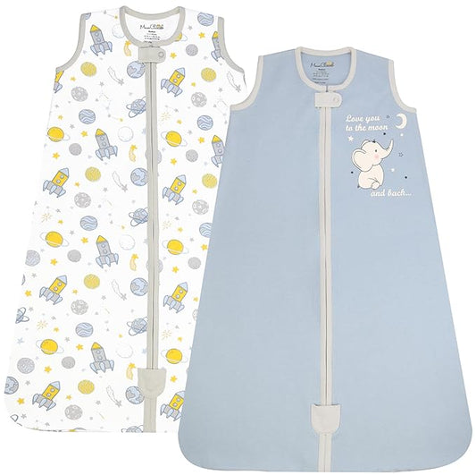 Mama Cheetah Baby Sleep Sack 0.5 TOG, Organic Cotton Baby Wearable Blanket with Two-Way Zipper, Swaddle Transition Baby Sleeping Bag for Newborn Infant Toddler Boy Girl, 6-12 Months