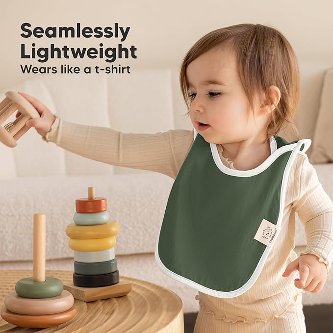 8-Pack Baby Bibs for Boys, Girls - Pullover Bibs for Drooling Teething Baby Girl & Boy Toddler, Newborn, Soft & Absorbent, Cute Colors, Large Torso Coverage Keep Infant Clean & Dry (Crossroads)