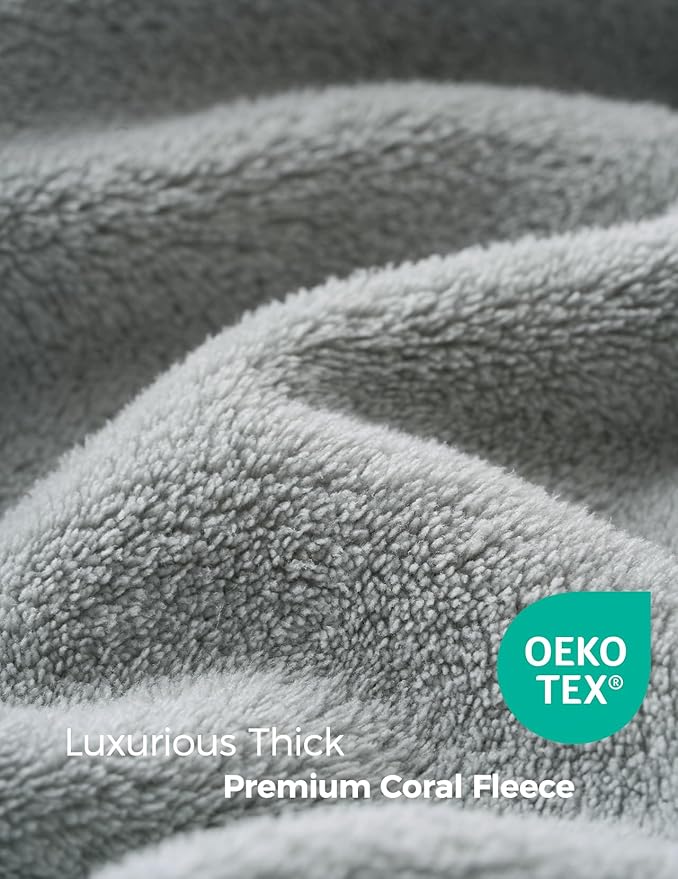 Momcozy Baby Bath Towels with Visualize Health Label - Ultra Soft & Absorbent Coral Fleece Hooded Towels for Newborn, Infant, Toddler (0-36 Months) Bath Essentials (Large Size,2 Pack)