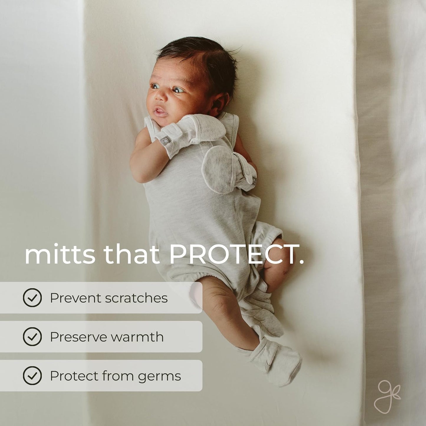 goumikids Viscose Made from Bamboo Cotton Anti-Scratch Soft Stay-On Mitts