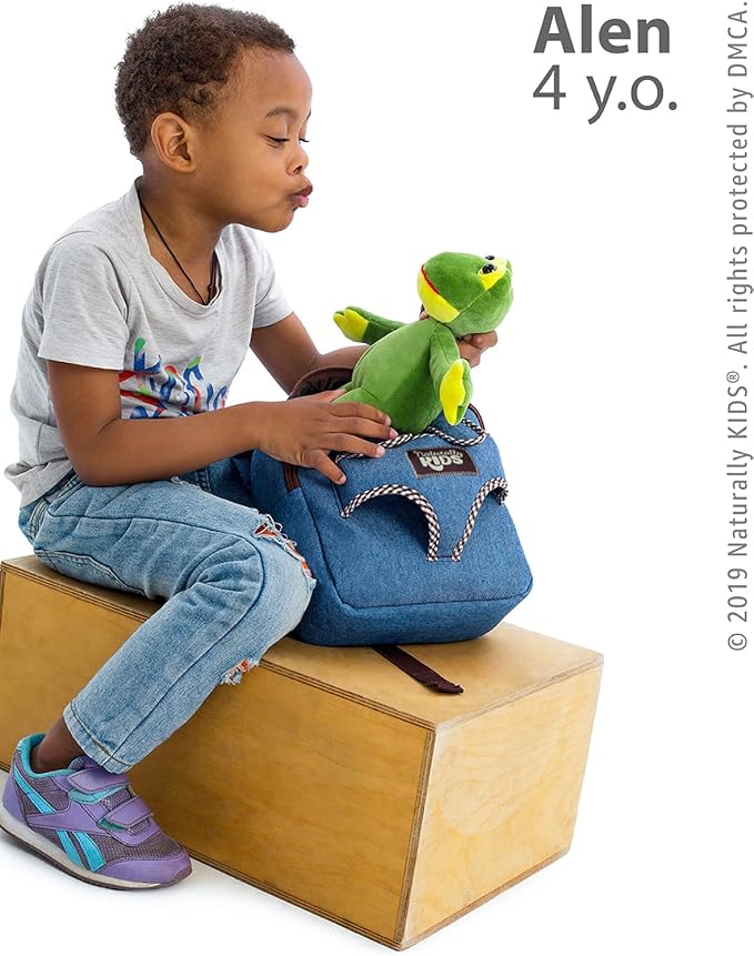 Frog Backpack, Frog Toys for Kids 3-5, Toddler Stuffed Animal Gifts for 2 3 4 5 Year Old Girl Boy