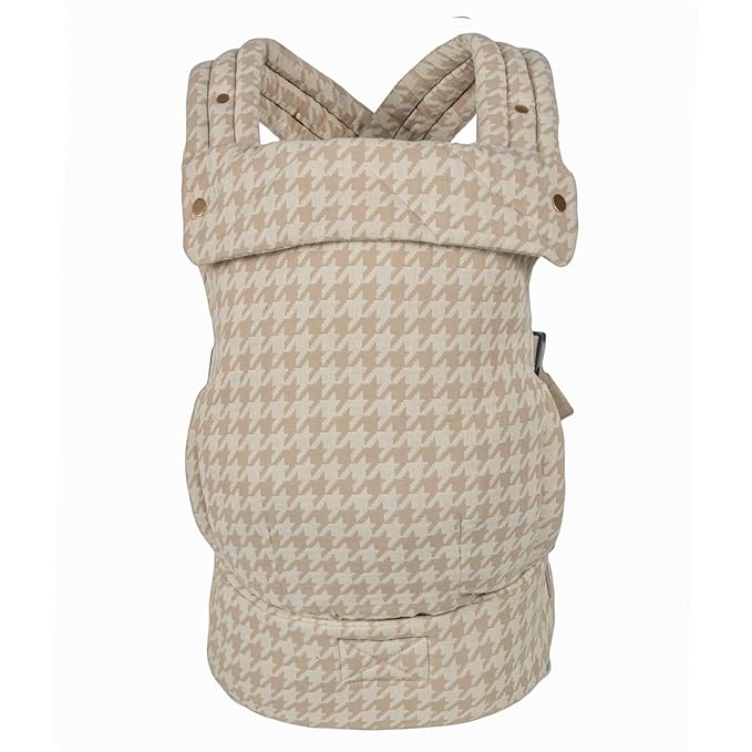 Baby Carrier for Newborns to Toddlers, 2025 Upgraded Houndstooth Adjustable Soft Cotton Linen Carrier, 4-in -1 Lightweight Front and Back Ergonomic Baby Holder Carrier