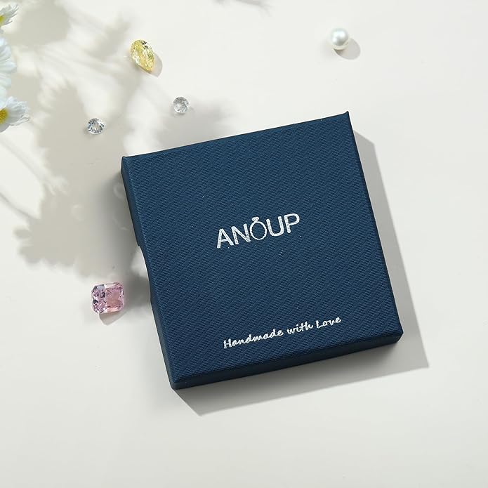 Anoup Christmas Gifts for Grandkids Girls Earrings - S925 Sterling Silver Post CZ Hypoallergenic Stud Heart Initial Earrings for Women Kids Jewelry Stocking Stuffers for Teen Girls Birthday Gifts