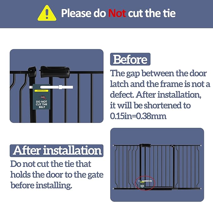 Extra Wide Baby Gates for Doorways 52.76"-62.20" Extra Wide Baby Gate Dog gate Pressure Mounted No Drilling with Walk-Through, Auto-Close & Dual-Direction Swing for Large Wide Opening Black