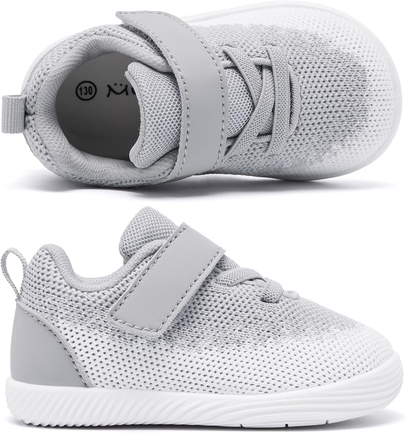 MORENDL Toddler Sneakers Baby Boys & Girls Barefoot Shoes Lightweight Breathable Walking Running Tennis Athletic Sport Shoes