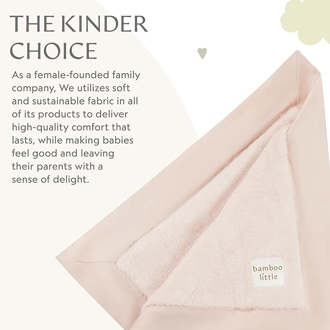 Ultra-Soft Lovey Plush Security Blanket - Baby Essentials, Newborn Essentials, Ultra-Soft Plush Baby Blanket with Satin Trim – 16" x 16" (Pink)