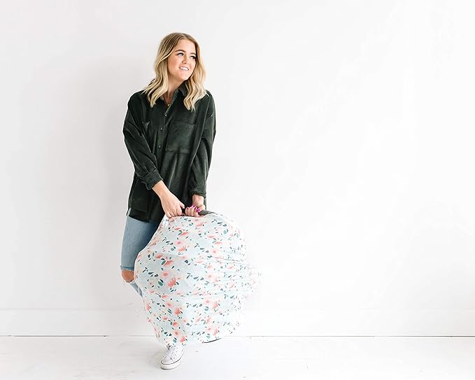 Copper Pearl Multi-Use Cover: Car Seat Covers, Nursing Cover, and Stroller Cover for Sun - Stretchy Fabric, All-Season Use, Stylish Designs, Easy Access for Moms - Leilani