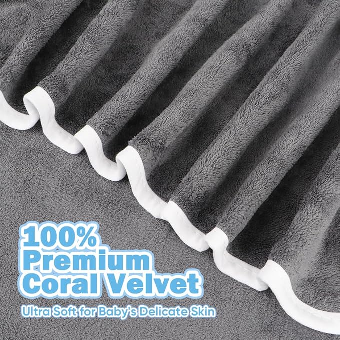 Orighty 6 Pack Baby Hooded Towel 30 x 30 Inch Super Soft Bath Towel with Hood for Babies, Infant, Newborn Essential - Ideal Baby Stuff Registry Gift for Boys and Girls (Grey, White, Blue)