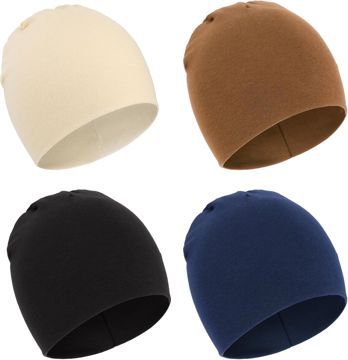 DRESHOW BQUBO 4 Pieces Baby Beanie Newborn Toddler Soft Cute Knit Hat Hospital Hats for Baby Boys Infant Cap Beanies