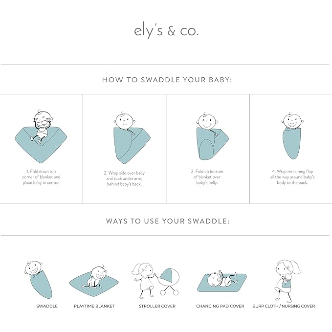 Muslin Swaddle Blanket 100% Soft Muslin Cotton 3 Pack 47"x 47" Classic Grey Combo Unisex for Baby Girl or Baby Boy