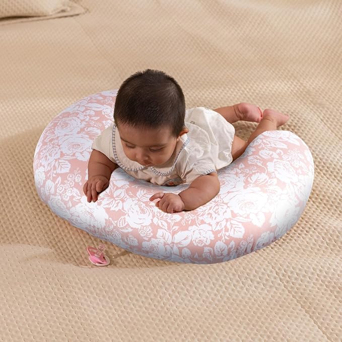 Baby Nursing Pillow for Breastfeeding, Adjustable Breast Feeding Pillow for Bottle Feeding, Ergonomic Support for Mom and Baby Healthier Nursing, for Newborn (Rose)