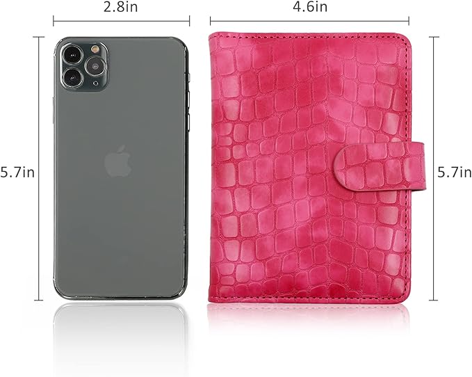 Melsbrinna Unisex Adult Travel Wallet, RFID Protected, Pink Faux Leather Passport Cover with 6 Compartments and 4 Card Slots