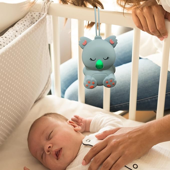 Baby Sleep Sound Machine & Bluetooth Speaker | Portable White Noise Sound Machine with 3 Timers for Nursery, Travel | Non-Looping Soothing Sounds Sleeping Music for Infants, Toddlers & Kids