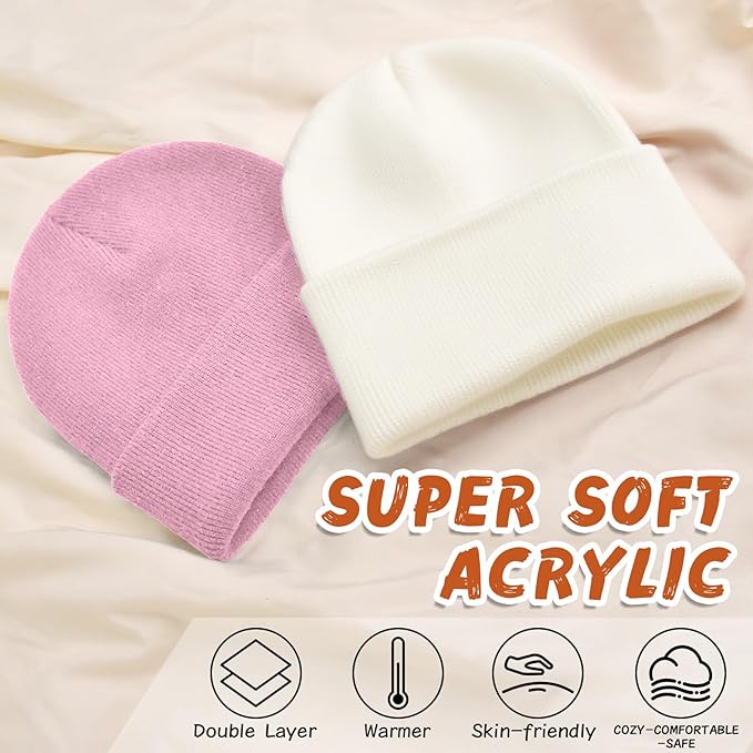 ZOORON Toddler Beanie Baby Beanies for Boys Girls Kids Winter Hats Children Knit Warm Caps 0-12years