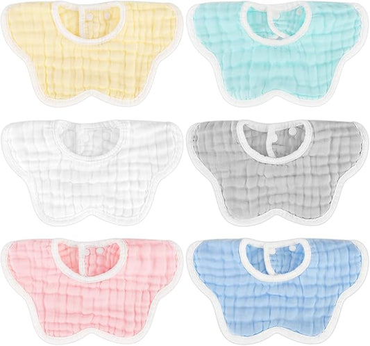 Accmor Muslin Baby Drool Bibs 6 Pack Baby Bandana Drool Bibs Soft Cotton Baby Bandana Bibs for Teething Drooling
